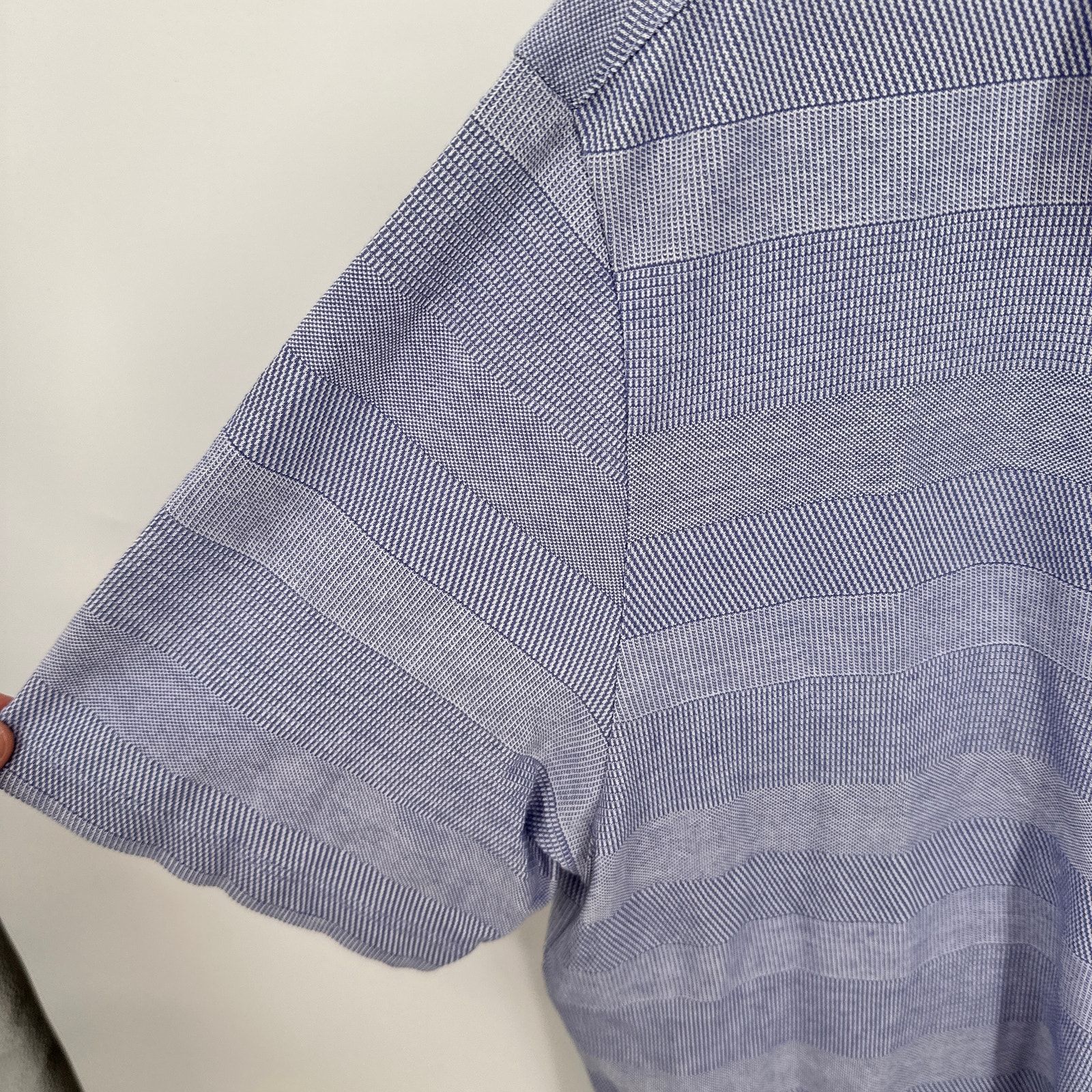 Robert Barakett Men's Blue Striped Cotton Polo // Xl — image 6 of 7